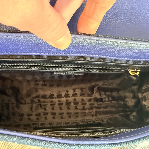 Karl Lagerfeld Denim Blue Pearl Embellished Shoulder Bag NWT and Dust Bag - Picture 5 of 14